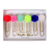 Colourful Wool Pom pom Paper Clips By Meri Meri